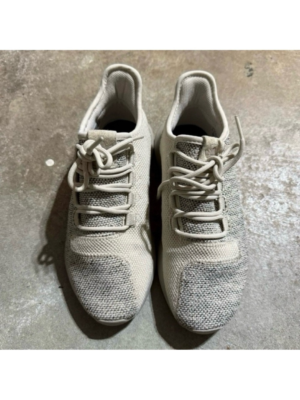 Adidas Tubular Shadow Sneakers J Clear Brown Low Top Knit Gray size 7 women